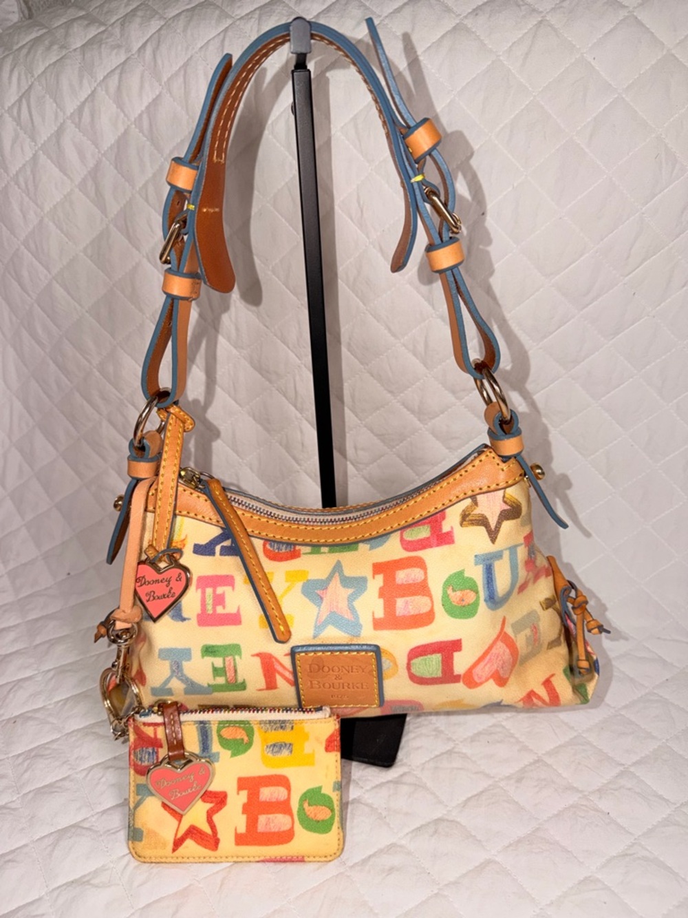 Dooney & Bourke Multicolor Logo Canvas Purse set